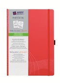 Notesy i bloczki - Notatnik Notizio A4 oprawa miękka czerwony kratka 80 kartek Avery Zweckform /7043/ - miniaturka - grafika 1