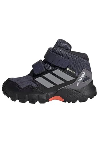 adidas Uniseks - niemowlęta Terrex Skychaser Mid GORE-TEX Hiking Shoes Kids, Shadow Navy/Grey Three/Semi Impact Orange, 23 EU