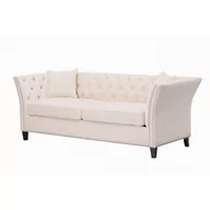 Sofy i kanapy - Dekoria Sofa Chesterfield Modern Velvet Cream 3os. 225x87x82cm 006-499 - miniaturka - grafika 1