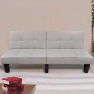 Sofy i kanapy - vidaXL Sofa rozkadana, ciepy biay kolor - miniaturka - grafika 1
