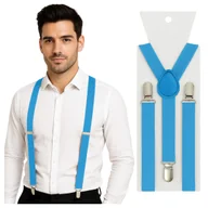 Dodatki do ubrań - Szelki do spodni 2,5 cm niebieski - miniaturka - grafika 1