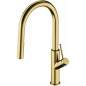 Baterie umywalkowe - Omnires Bend bateria umywalkowa mosiądz szczotkowany BE6455BSB | - miniaturka - grafika 1