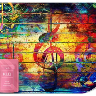 FOTOTAPETA MŁODZIEŻOWA KOLOROWE NUTY MURAL ABSTRAKCJA MUZYKA 200x140 - Fototapety FOTOTAPETA MŁODZIEŻOWA KOLOROWE NUTY MURAL ABSTRAKCJA MUZYKA 200x140 - Fototapety - miniaturka - grafika 1