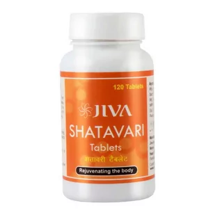 JIVA AYURVEDA JIVA Ayurveda Shatavari 120 t. układ hormonalny DV2110 - Suplementy diety - miniaturka - grafika 1