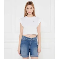 Koszulki i topy damskie - TWINSET Top Cropped Fit - miniaturka - grafika 1