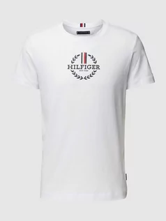 Koszulki męskie - T-shirt o kroju slim fit z okrągłym dekoltem - grafika 1