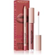 Szminki - Makeup Revolution Lip Contour Kit zestaw do ust Brunch odcień - miniaturka - grafika 1