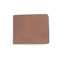 Portfele - Jasno-brązowy portfel skórzany ręcznie uszyty na karty. - miniaturka - grafika 1