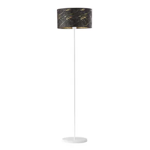 Lampa podłogowa z marmurowym abażurem WERONA MARMUR, czarny - Lampy stojące - miniaturka - grafika 1