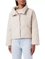 Płaszcze damskie - Sisley Damski płaszcz puchowy, Jasny beż 3a6, 38 - miniaturka - grafika 1