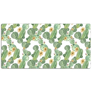 Duża mata na biurko Kwitnące kaktusy 120x60 cm - Podkładki na biurko - miniaturka - grafika 1