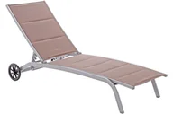 Leżaki ogrodowe - Leżak ogrodowy aluminiowy Ibiza Silver / Taupe II. gatunek - miniaturka - grafika 1
