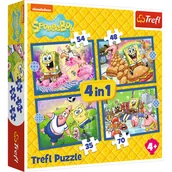 Puzzle - Puzzle, Trefl, Podwodne życie SpongeBoba, 35-48-54-70 el. - miniaturka - grafika 1