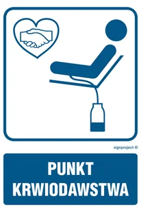 RF006 PUNKT KRWIODAWSTWA, PN - PŁYTA PCV 1MM; (150X225MM) - Systemy ekspozycyjne i znaki informacyjne - miniaturka - grafika 1