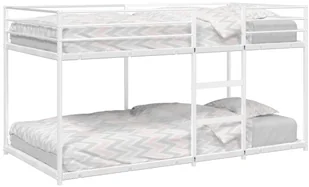 vidaXL Łóżko piętrowe bez materaca, białe, 100x200 cm, stal - Łóżka dla dzieci i młodzieży - miniaturka - grafika 1