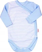 Body dla niemowląt - Body Kopertowe dłr WCZEŚNIAK Paski BŁ r 44 KLEKLE - miniaturka - grafika 1