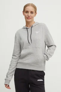 Reebok bluza damska kolor szary z kapturem melanżowa 100075635 - Bluzy damskie - miniaturka - grafika 1