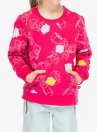 Bluzy dla dziewczynek - Bluza dziecięca LEGO LW Scout 205 - dark pink - miniaturka - grafika 1