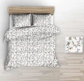 Pościel - Pościel z kory 200x220 biała kolorowe gałązki - miniaturka - grafika 1