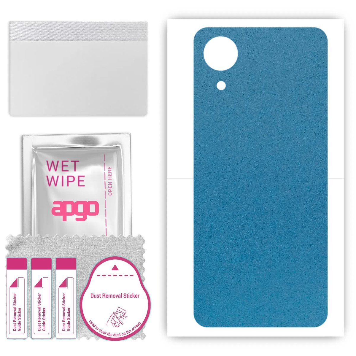 Folia naklejka skórka strukturalna na TYŁ Zamsz do Oppo A17k - Zamsz Niebieski - apgo SKINS