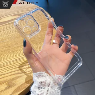 Etui do iPhone 15 Pro obudowa Case silikonowe przezroczyste ochrona aparatu osłona obiektywów Alogy Slim - Etui i futerały do telefonów - miniaturka - grafika 10