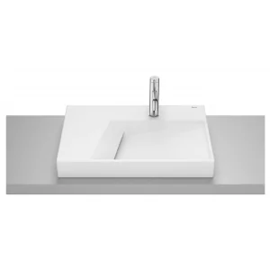 ROCA A32727662B HORIZON Umywalka nablatowa GEOMETRIC 60x42 cm z otworem na bateri? BIAłY MAT - Umywalki - miniaturka - grafika 1