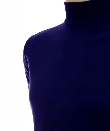 Sweter męski ze stójką z półgolfem półgolf z wełny pod marynarkę XL granat