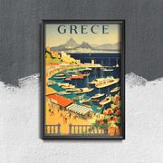 Plakaty - Plakat w stylu retro Grecja - miniaturka - grafika 1