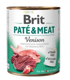 Brit Pate & Meat Dog Venison puszka 800g - Mokra karma dla psów - miniaturka - grafika 1