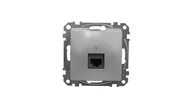 Gniazdka elektryczne - Schneider Electric, Sedna Design i Elements, Gniazdo komputerowe RJ45 kat. 6 UTP, srebrne aluminium, SDD113461 - miniaturka - grafika 1