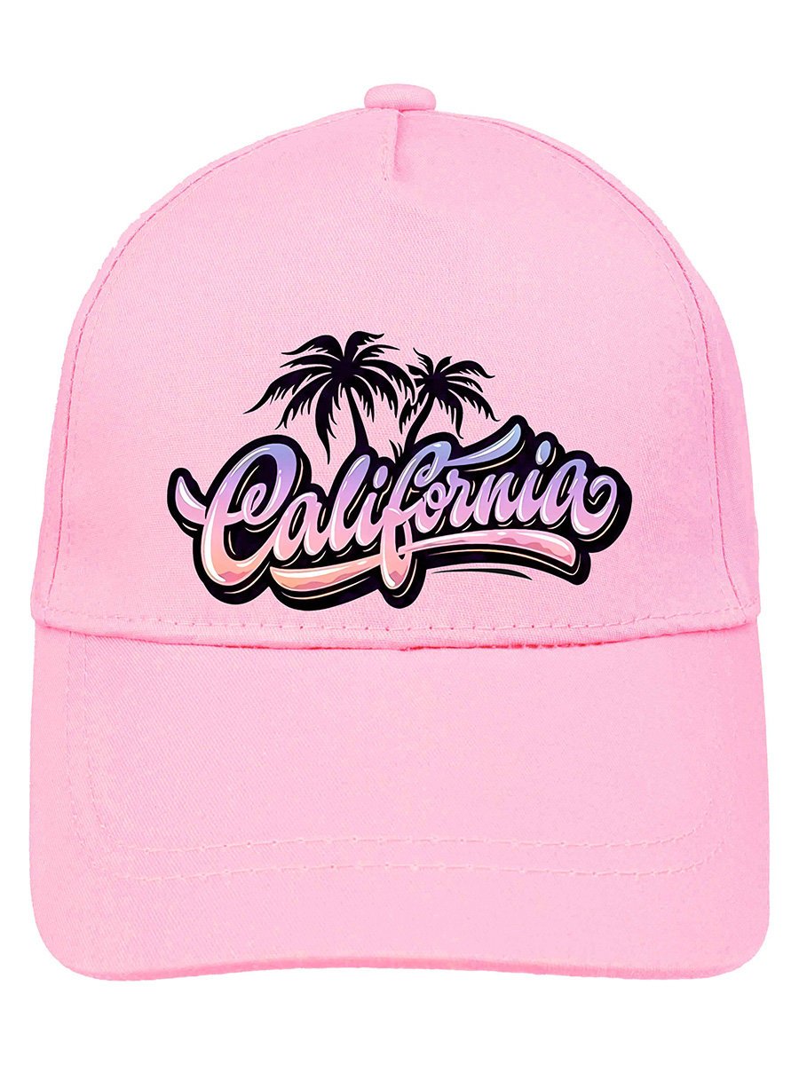 Dziewczęca czapka z daszkiem California różowa Ambra r.54/56