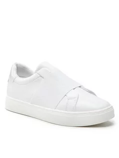 Slip on damskie - Calvin Klein Sneakersy Cupsole Slip On HW0HW013250K7 Biały - grafika 1