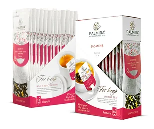 Palmira Jasmine – luksusowa zielona herbata liściasta w saszetkach z kwiatami jaśminu - Herbata - miniaturka - grafika 1