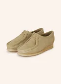 Botki damskie - Clarks Originals Botki Zamszowe Wallabee. beige - miniaturka - grafika 1