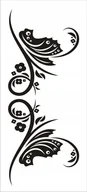 Naklejki na ścianę - Naklejka na ścianę motyl kwiaty dekor Ornament 150, 100x40 cm - miniaturka - grafika 1