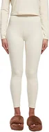 Spodnie damskie - Urban Classics Ladies High Waist Jersey Legginsy Damskie Spodnie do Jogi, Biały piasek, XXL - miniaturka - grafika 1