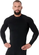 Bluzy sportowe męskie - Brubeck Bluza męska EXTREME THERMO czarny M LS15290 - miniaturka - grafika 1