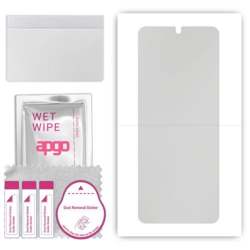 folia ochronna hydrożelowa na ekran do Samsung Galaxy Z Flip5 - apgo Flip Fold Clear Hydrogel HD HQ FLEX - bez bąbelków na zagięciu