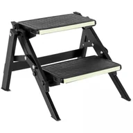 Drabiny - Składane schodki Brunner Ruckstep Black Fluo Kolor: czarny - miniaturka - grafika 1