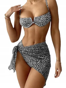 STRÓJ KĄPIELOWY 3-CZĘŚCIOWY BIKINI SPÓDNICZKA L - Stroje kąpielowe - miniaturka - grafika 1