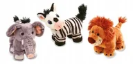 Maskotki i pluszaki - PLUSZAKI NA RZEPY SMALL FOOT ZWIERZĄTKA MASKOTKI ZEBRA LEW SŁOŃ - miniaturka - grafika 1