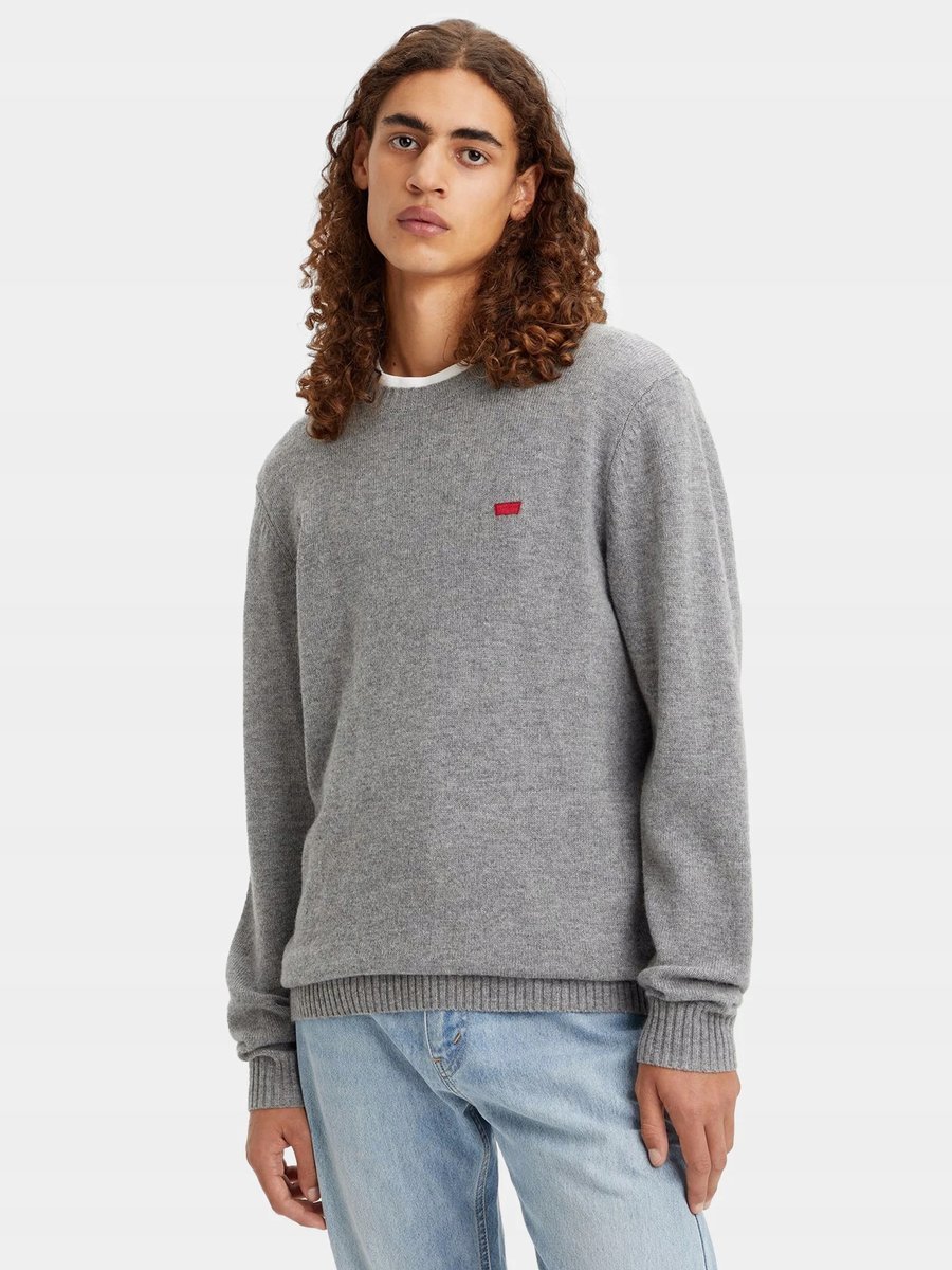 LEVI'S SWETER MĘSKI Z WEŁNĄ SZARY L XTA