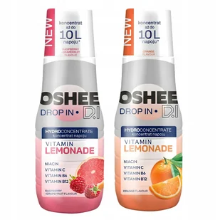 Koncentraty OSHEE Drop In Lemonade Malina Grejpfrut + Pomarańcza 2x 500 ml - Syropy i koncentraty owocowe - miniaturka - grafika 1