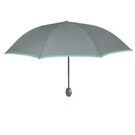 Parasole - Parasol damski Perletti Technology półautomatyczny składany oblamówka szary - miniaturka - grafika 1