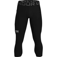 Legginsy - Under Armour Męskie legginsy UA HG Armour 3/4, wygodne i wytrzymałe legginsy sportowe 3/4 dla mężczyzn, lekkie i elastyczne spodnie treningowe z dopasowaniem kompresyjnym - miniaturka - grafika 1