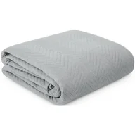 Narzuty - Narzuta EUROFIRANY Len 200 x 220 cm Srebrny - miniaturka - grafika 1