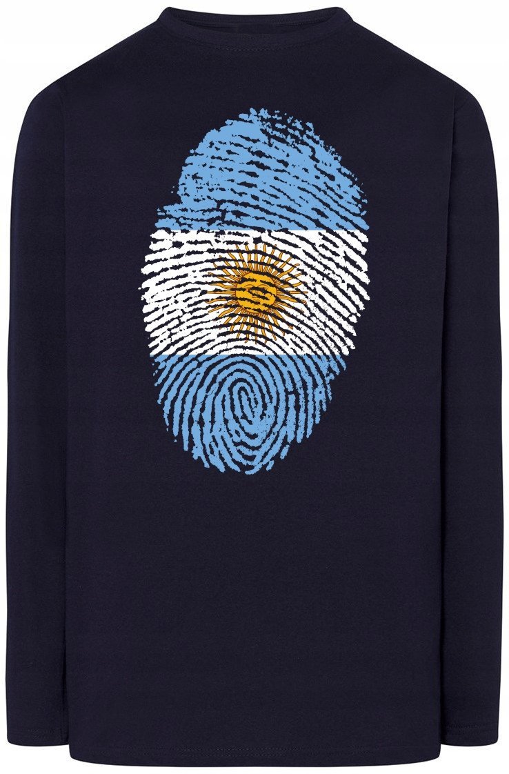 Argentyna Flaga Odcisk Palca Longsleeve Rozm.4XL