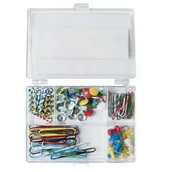 Pinezki - Zestaw biurowy pinezki spinacze OFFICE PRODUCTS mix 135szt. /18301129-99/ - miniaturka - grafika 1