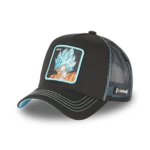 Męska i damska czapka Dragon Ball Super, czapka Trucker, Sangoku, bez deformacji i wygodna, czarna, niebieska, pomarańczowa, rozmiar TU, czarny, rozmiar uniwersalny - Czapki damskie - miniaturka - grafika 1