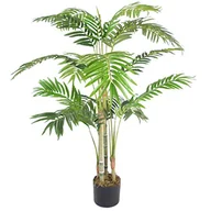 Sztuczne drzewka - Leaf Duża sztuczna palma, mieszane materiały, zielona, 120 cm - miniaturka - grafika 1